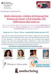 CASAR (AUC community only) Lecture : Body Autonomy, Culture & Empowering Women in Egypt, US & Canada: The Differences That Unite Us'